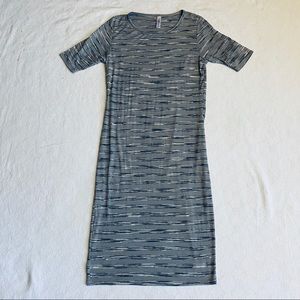 LuLaRoe Julia Knee Length Striped Dress